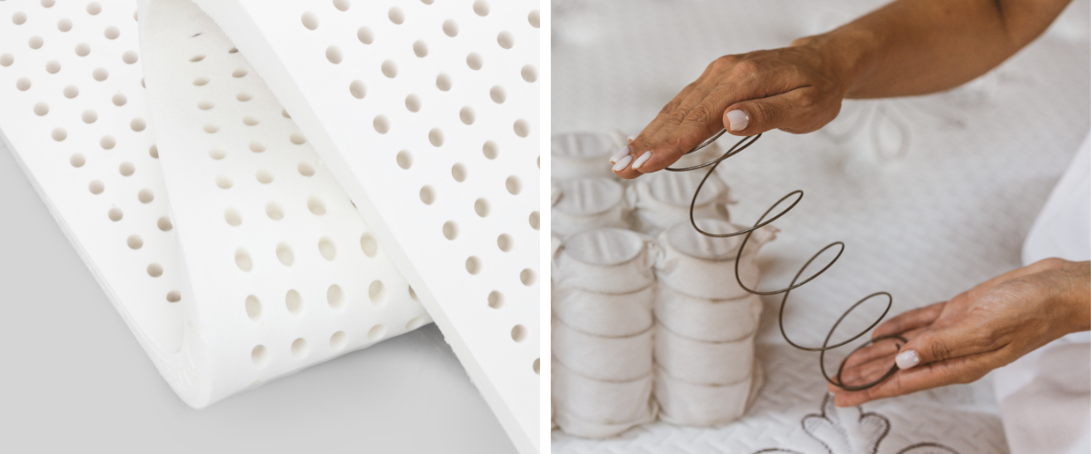 Difference pocket spring mattress and latex mattress