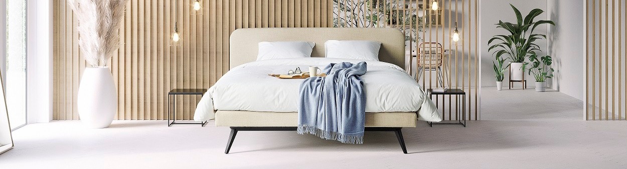 De BS1 Pure is een geprofileerde boxspring bodem die door zijn slanke bedbodem enkel beschikbaar is in ondersteuningsniveau 1.