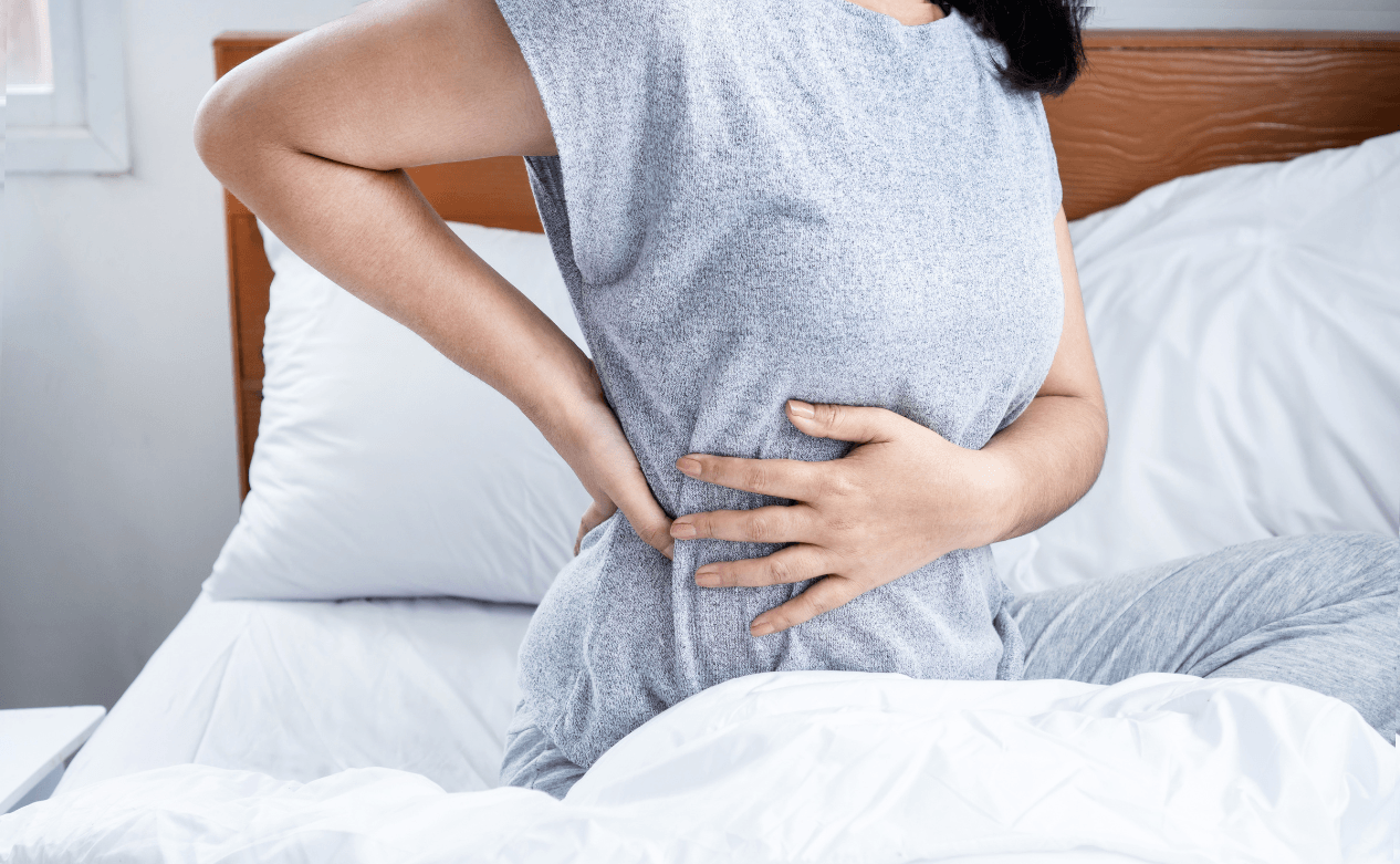 Vrouw wordt wakker met heuppijn