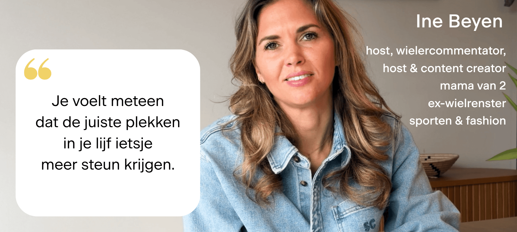 Ine Beyen over haar ervaring met Ergosleep en de SLAAP-DNA meting: "Je voelt meteen dat de juiste plekken in je lijf ietsje meer steun krijgen."