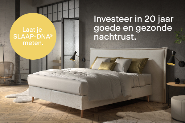 Investeer in 20 jaar goede en gezonde nachtrust. Laat je SLAAP-DNA® meten bij een Ergosleep-verkooppunt.